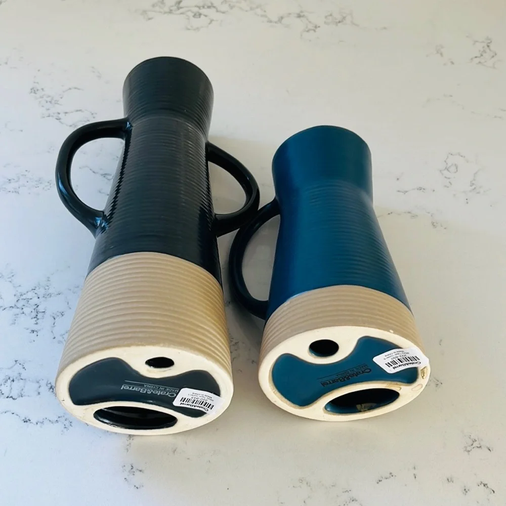 Crate&Barrel Sibely Ceramic Taper Candle Holders